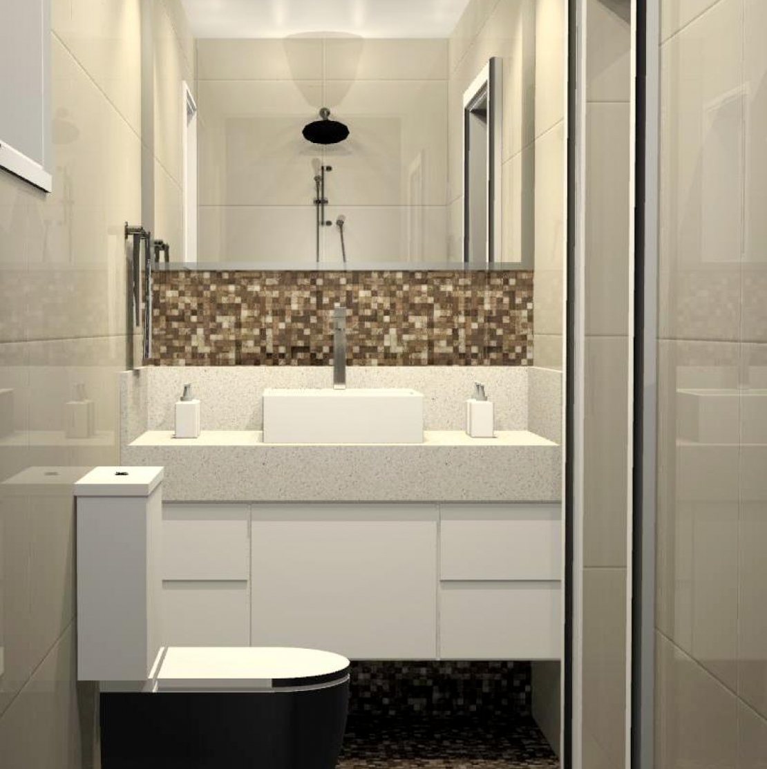 Residencial Santa Rosa - banheiro suite compartilhada