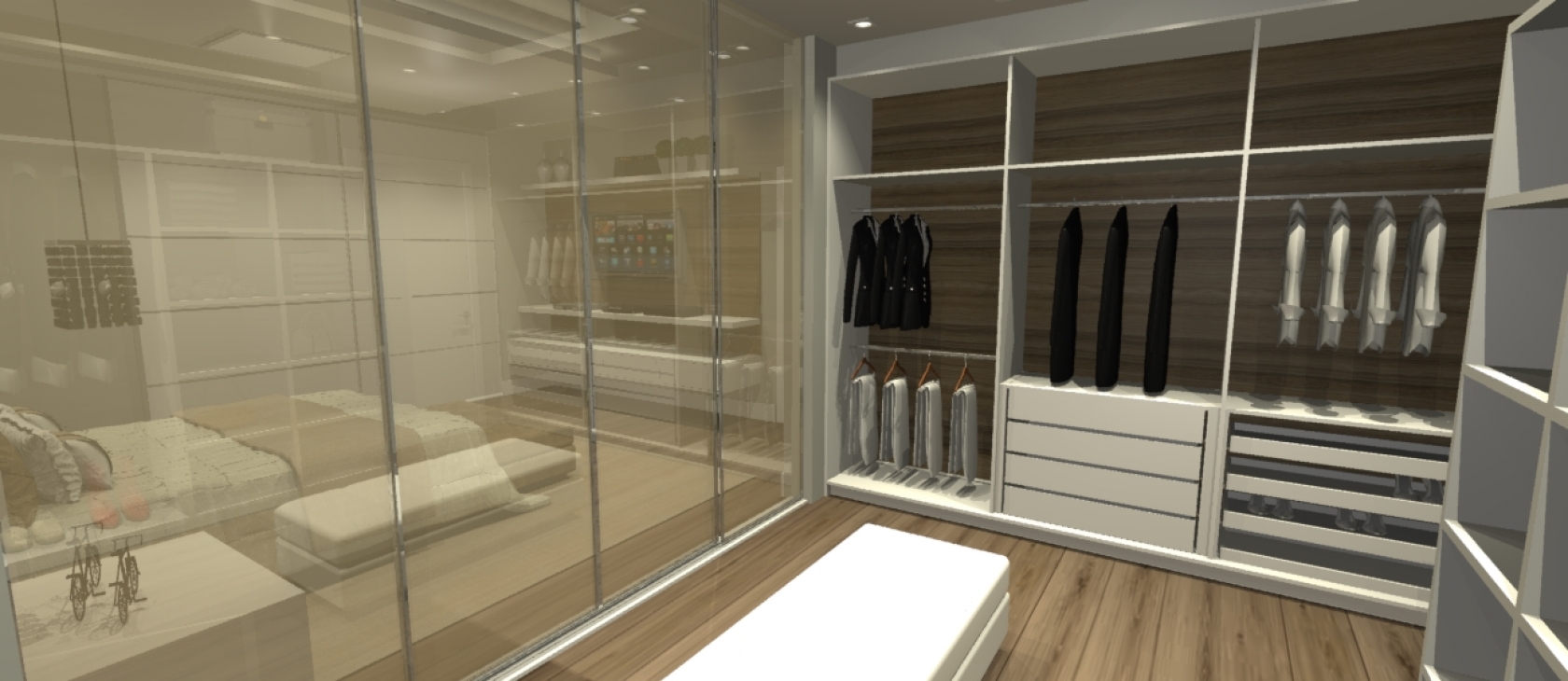 Quartier Les Residences - closet casal