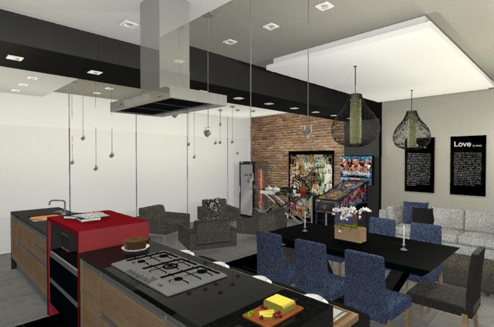 Bosque dos Jatobas - sala integrada