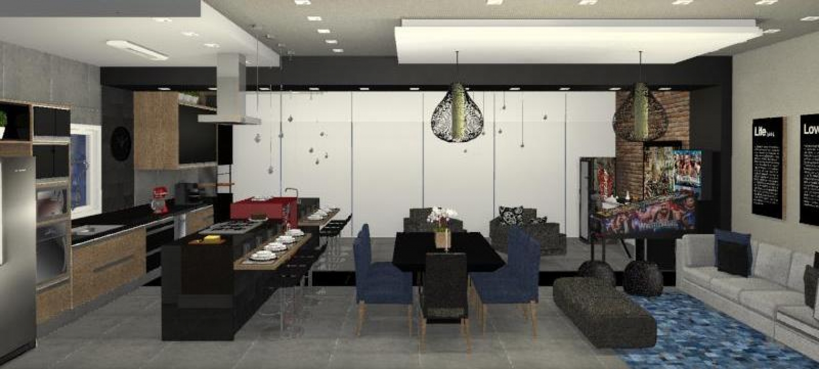 Bosque dos Jatobas - sala integrada