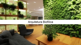 Espaço com arquitetura biofilica